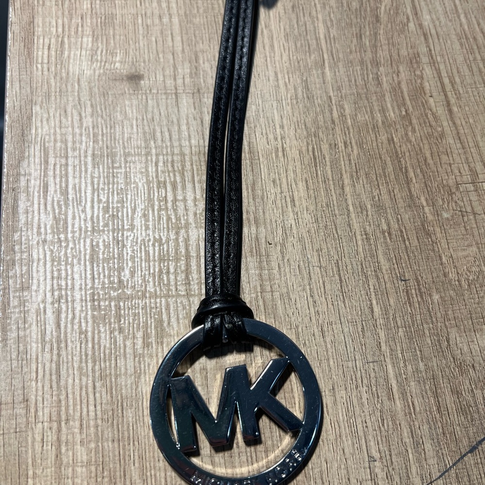 Michael Kors Black and silver bag tag charm - Picture 3 of 7